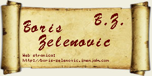 Boris Zelenović vizit kartica